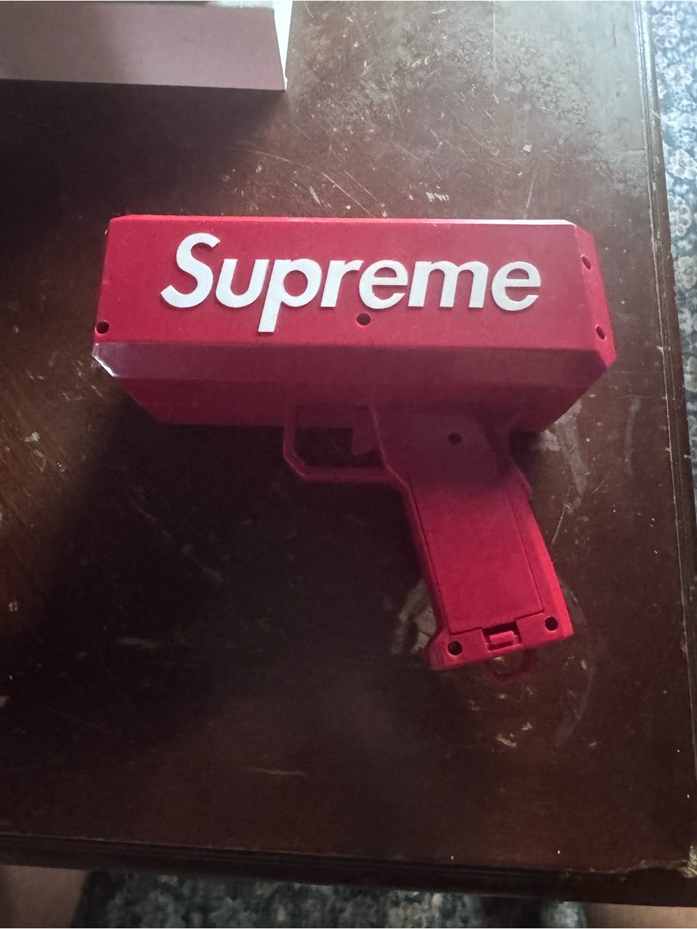 Supreme Red Branded Money Gun